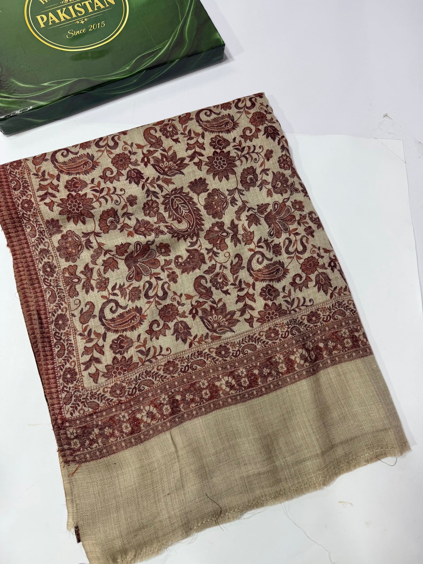 Pashmina Wool Multi Kani Shawl in Full Size | Multi Kani Work