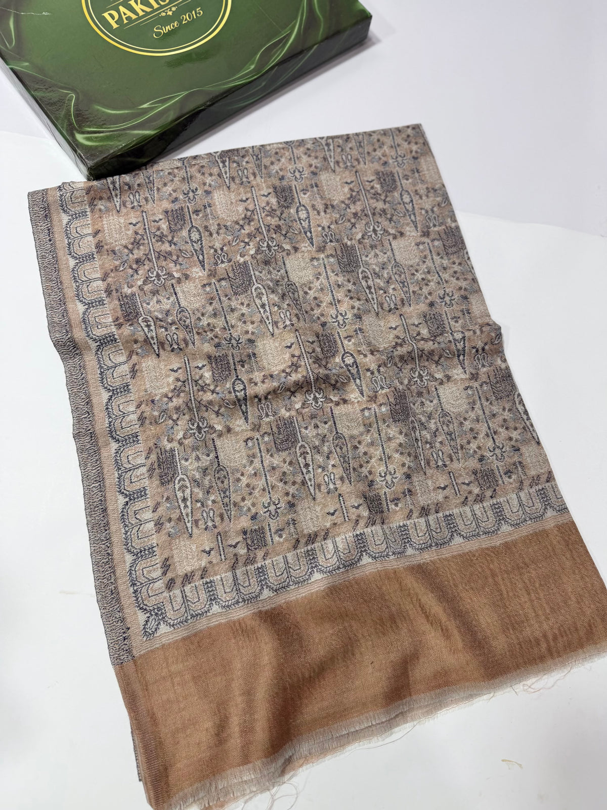 Kani Original Stole | Made in Kashmir Weaved Kani Toosh Pashmina Stole Perfect Winter Gift
