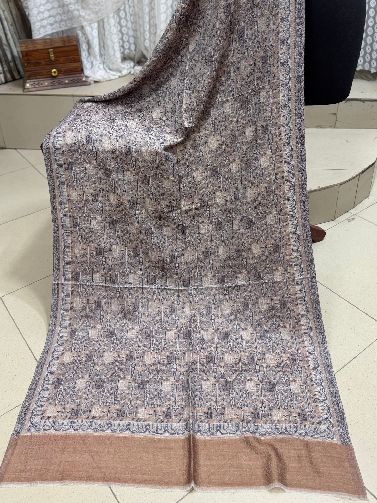 Kani Original Stole | Made in Kashmir Weaved Kani Toosh Pashmina Stole Perfect Winter Gift