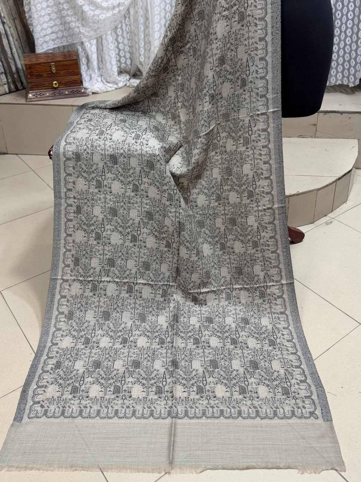 Kani Original Stole | Made in Kashmir Weaved Kani Toosh Pashmina Stole Perfect Winter Gift