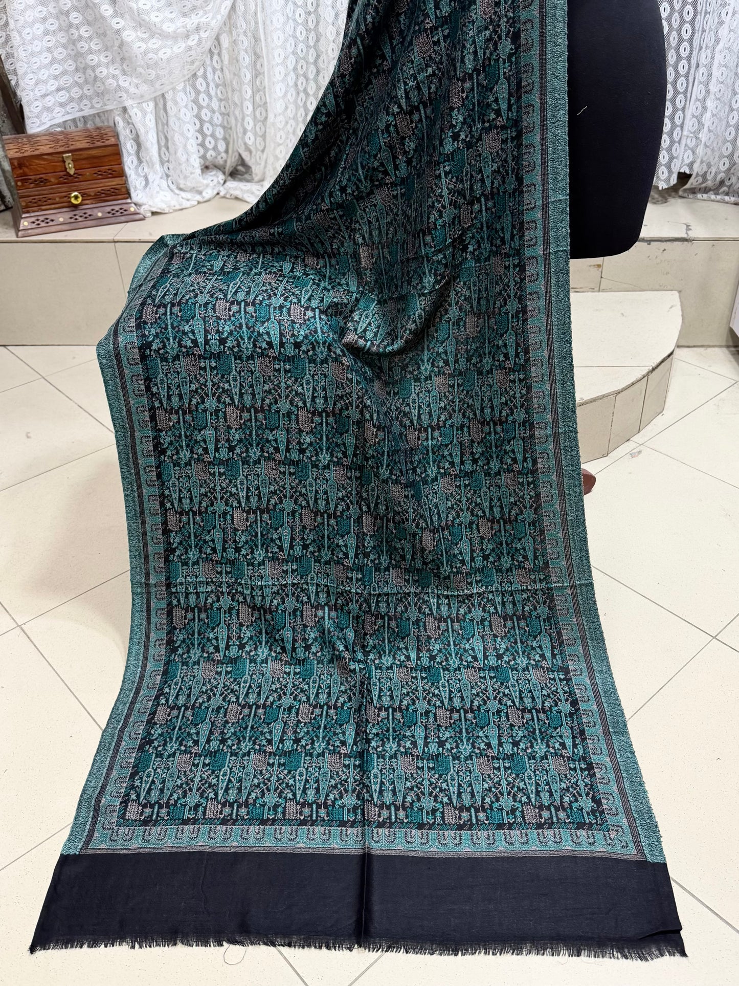 Kani Original Stole | Made in Kashmir Weaved Kani Toosh Pashmina Stole Perfect Winter Gift