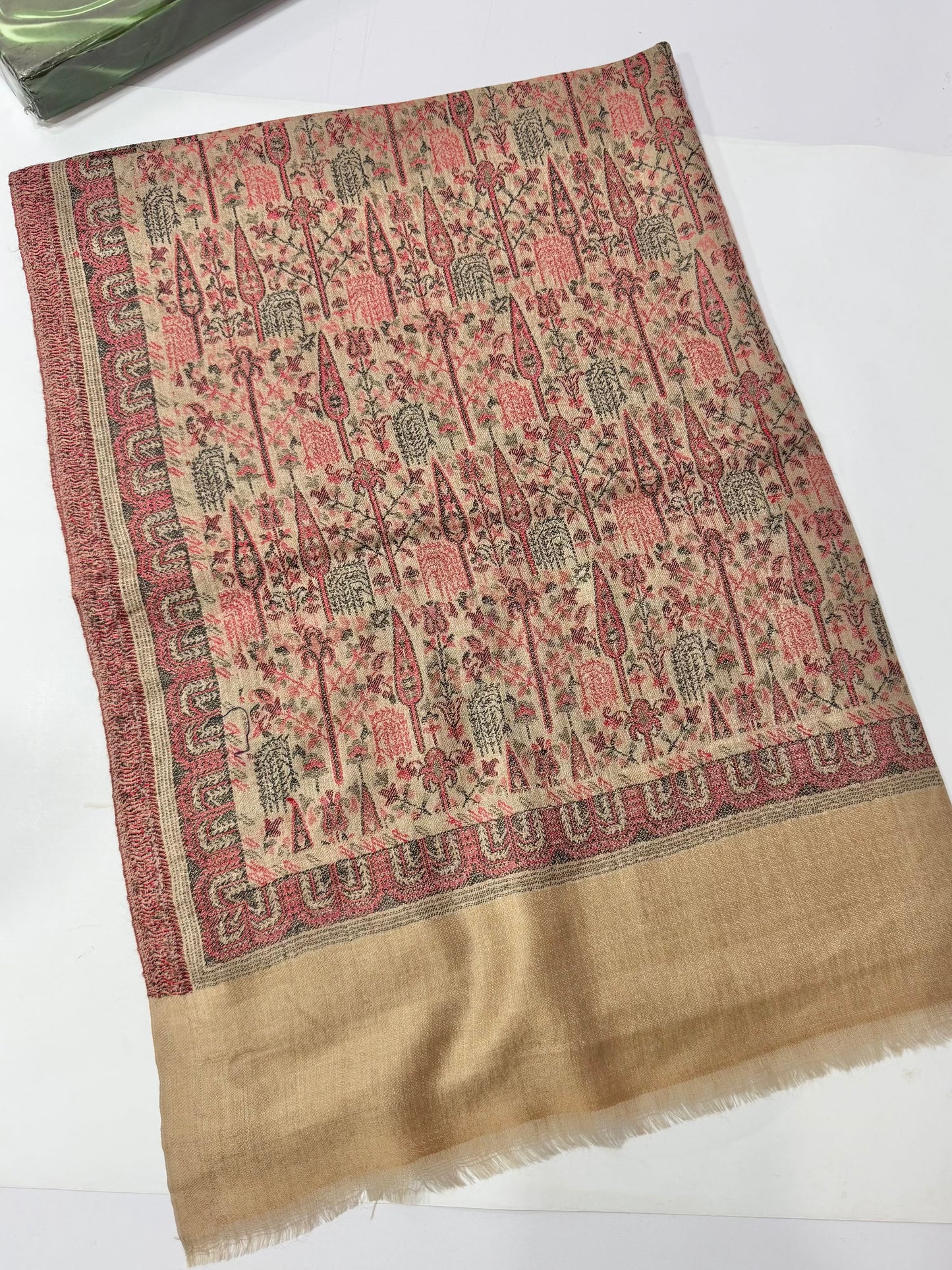 Kani Original Stole | Made in Kashmir Weaved Kani Toosh Pashmina Stole Perfect Winter Gift