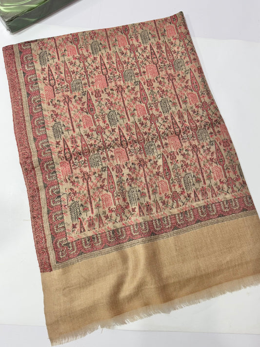 Kani Original Stole | Made in Kashmir Weaved Kani Toosh Pashmina Stole Perfect Winter Gift