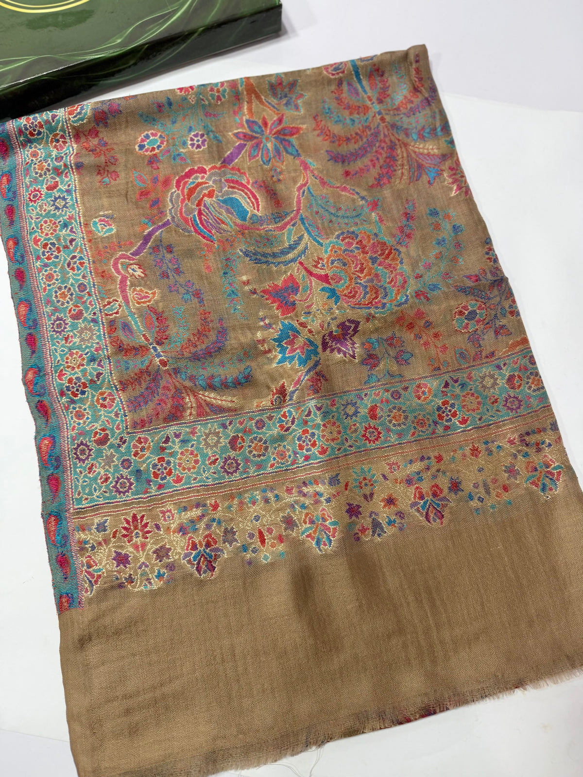 Kani Original Stole | Made in Kashmir Weaved Kani Toosh Pashmina Stole Perfect Winter Gift