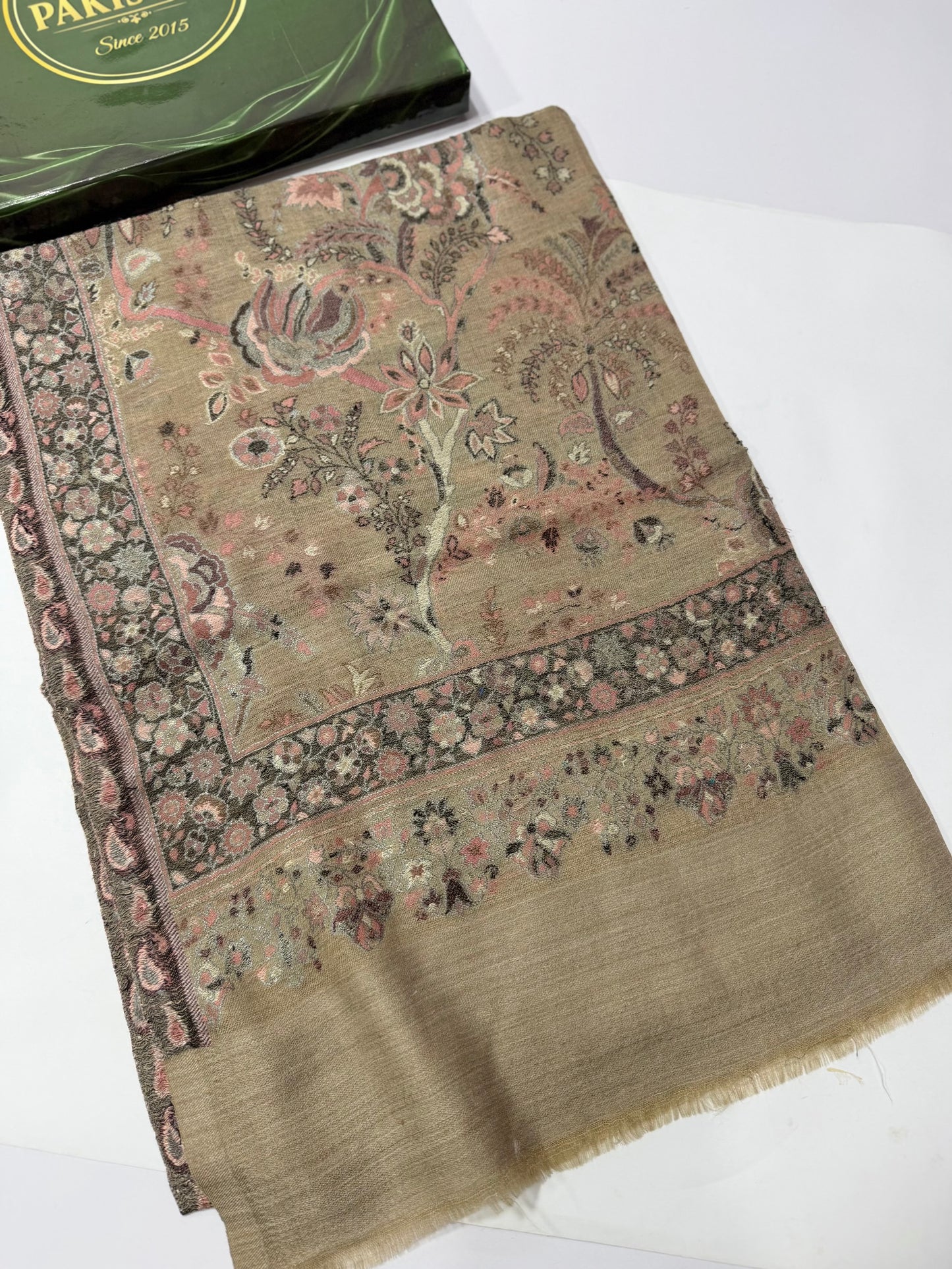 Kani Original Stole | Made in Kashmir Weaved Kani Toosh Pashmina Stole Perfect Winter Gift