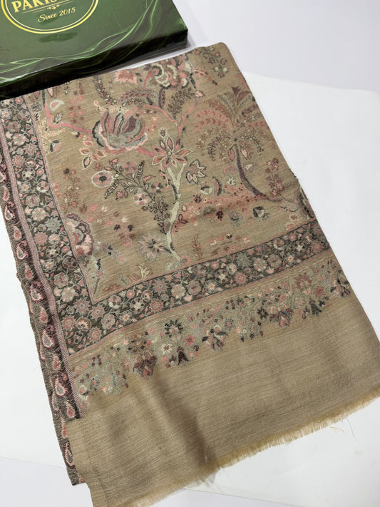Kani Original Stole | Made in Kashmir Weaved Kani Toosh Pashmina Stole Perfect Winter Gift