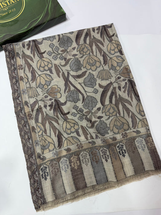Kani Original Stole | Made in Kashmir Weaved Kani Toosh Pashmina Stole Perfect Winter Gift