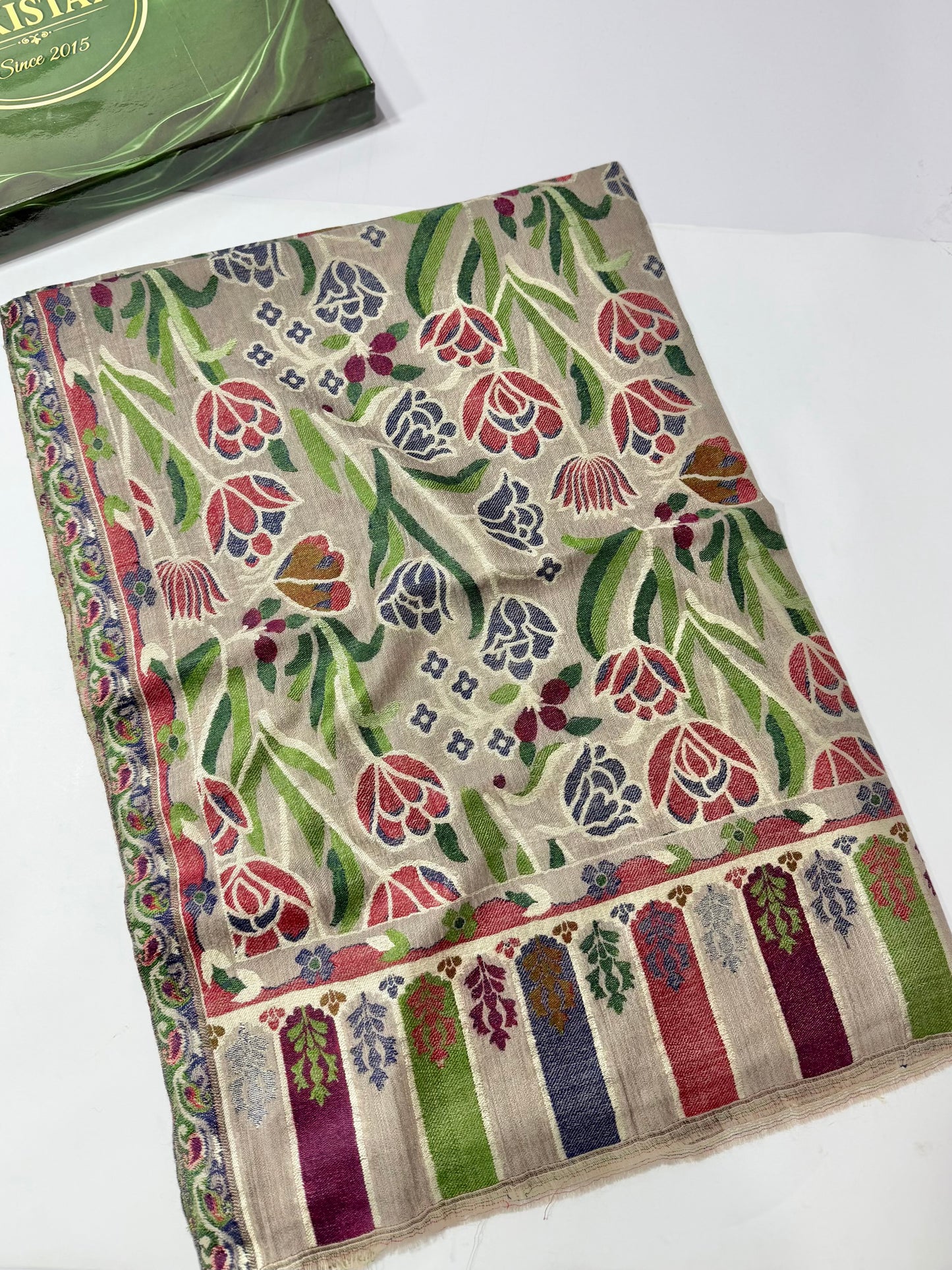 Kani Original Stole | Made in Kashmir Weaved Kani Toosh Pashmina Stole Perfect Winter Gift