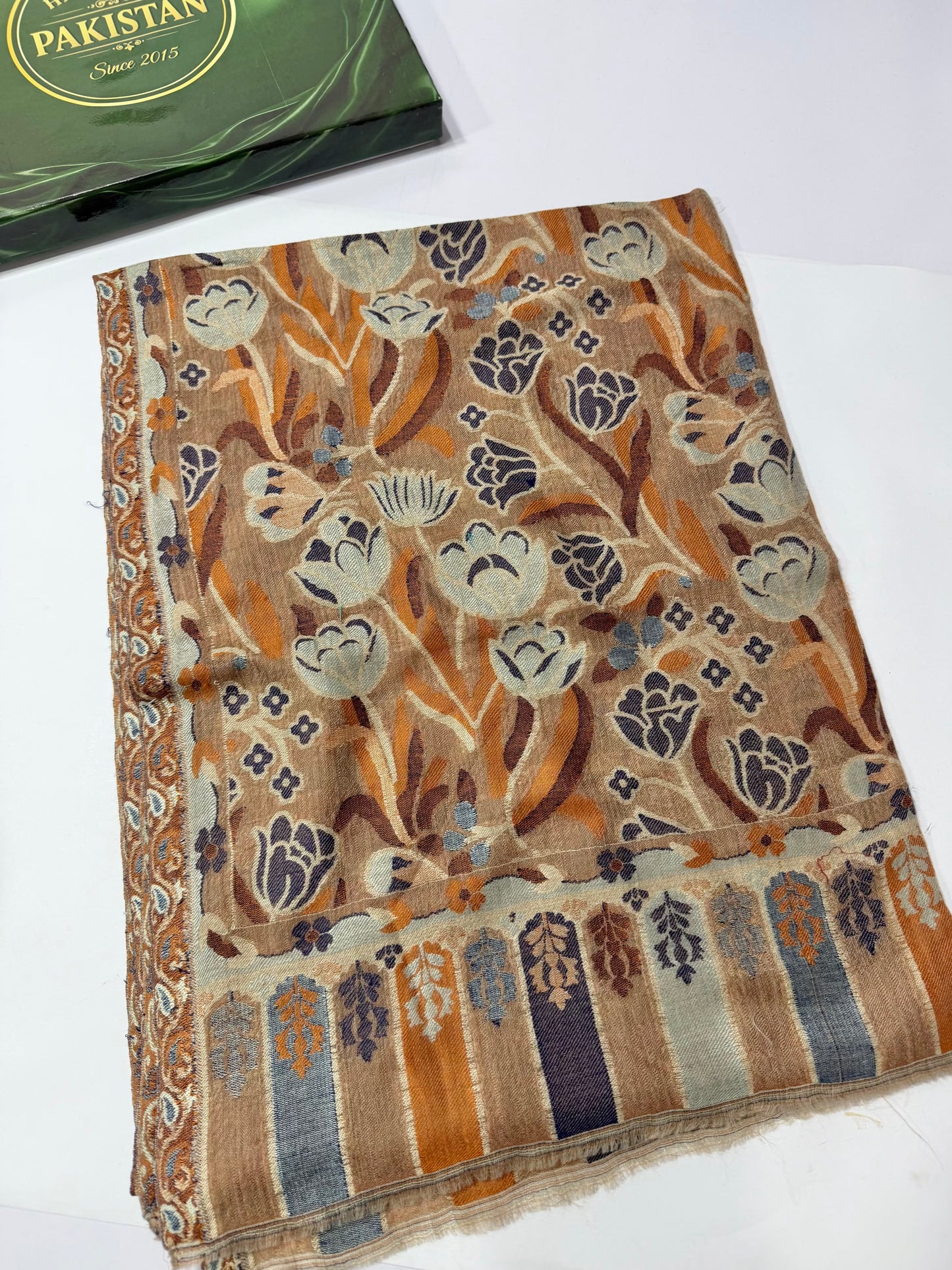 Kani Original Stole | Made in Kashmir Weaved Kani Toosh Pashmina Stole Perfect Winter Gift