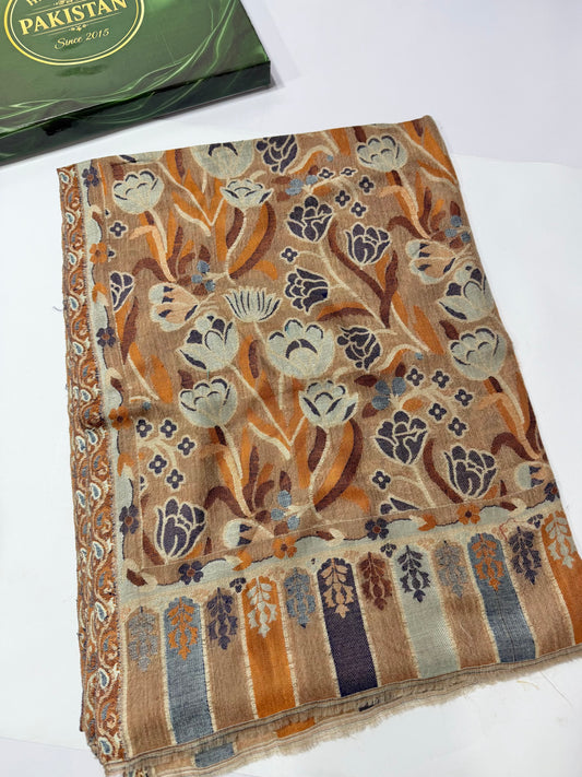 Kani Original Stole | Made in Kashmir Weaved Kani Toosh Pashmina Stole Perfect Winter Gift