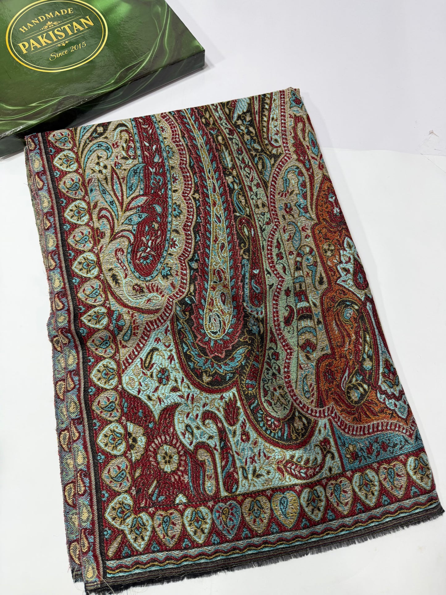 Kani Original Stole | Made in Kashmir Weaved Kani Toosh Pashmina Stole Perfect Winter Gift