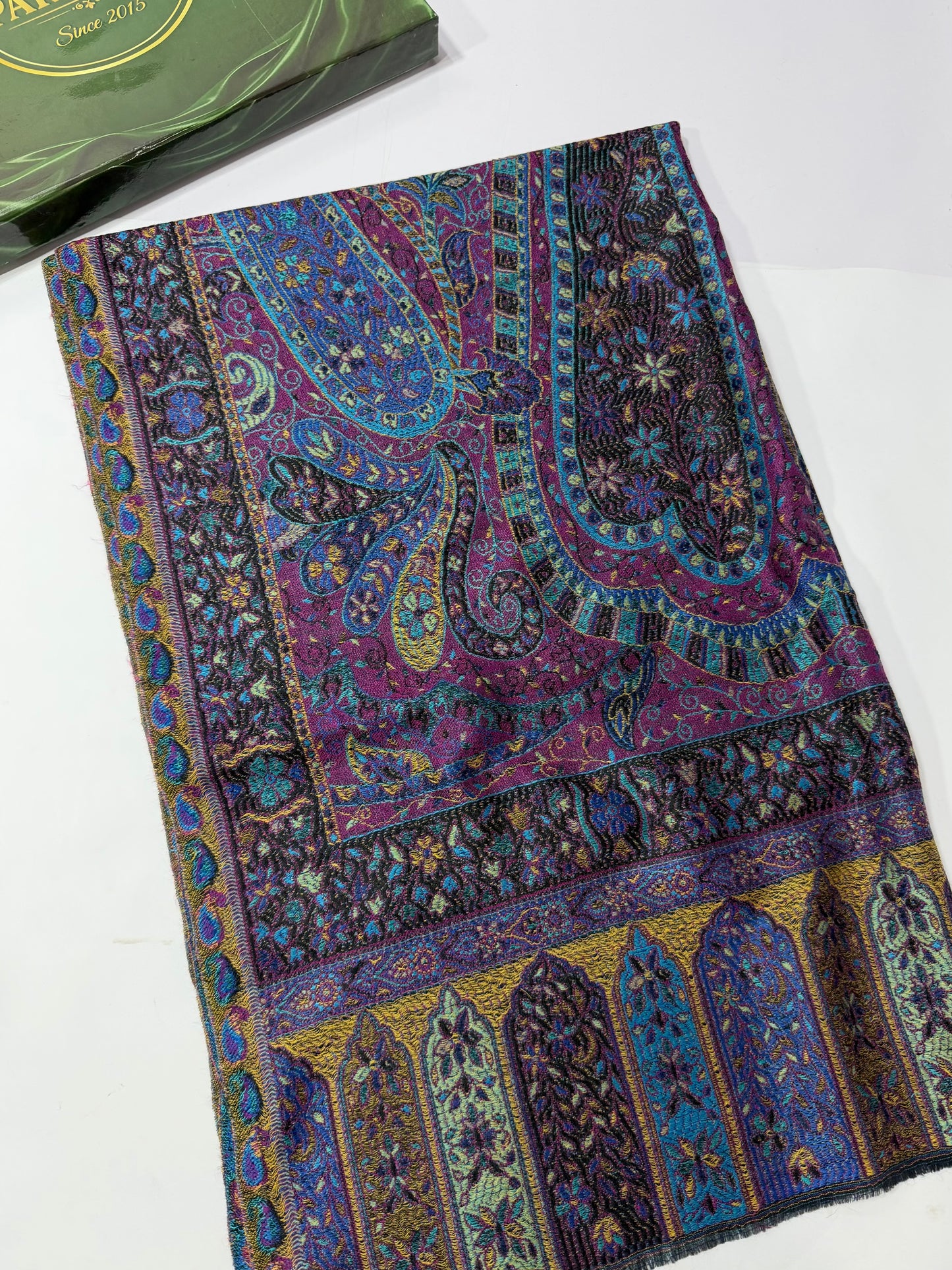 Kani Original Stole | Made in Kashmir Weaved Kani Toosh Pashmina Stole Perfect Winter Gift