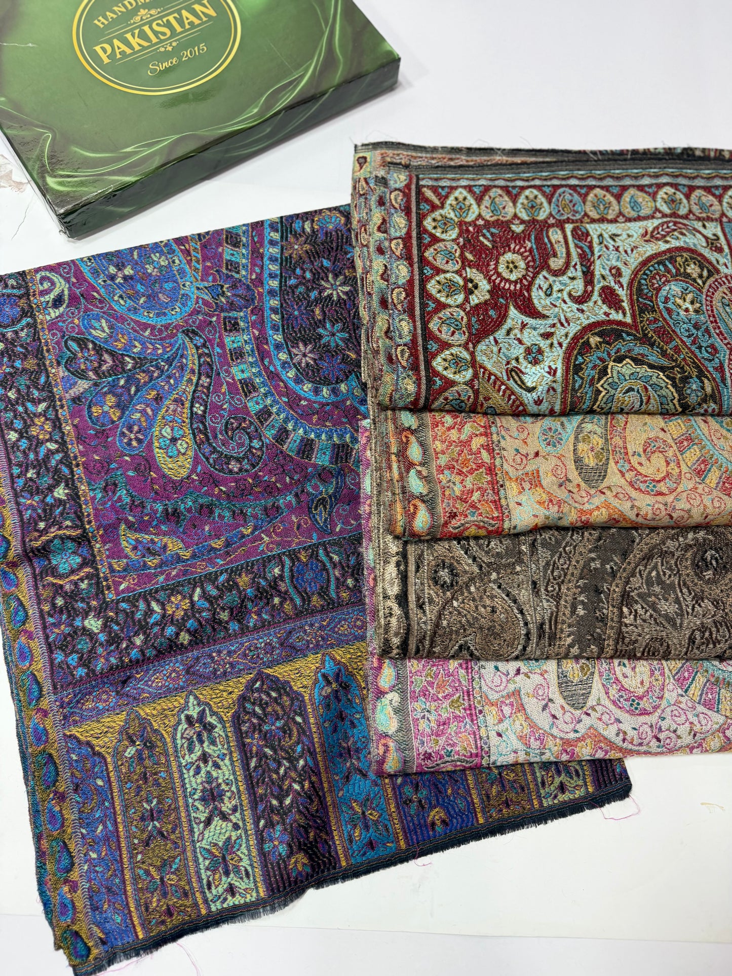 Kani Original Stole | Made in Kashmir Weaved Kani Toosh Pashmina Stole Perfect Winter Gift