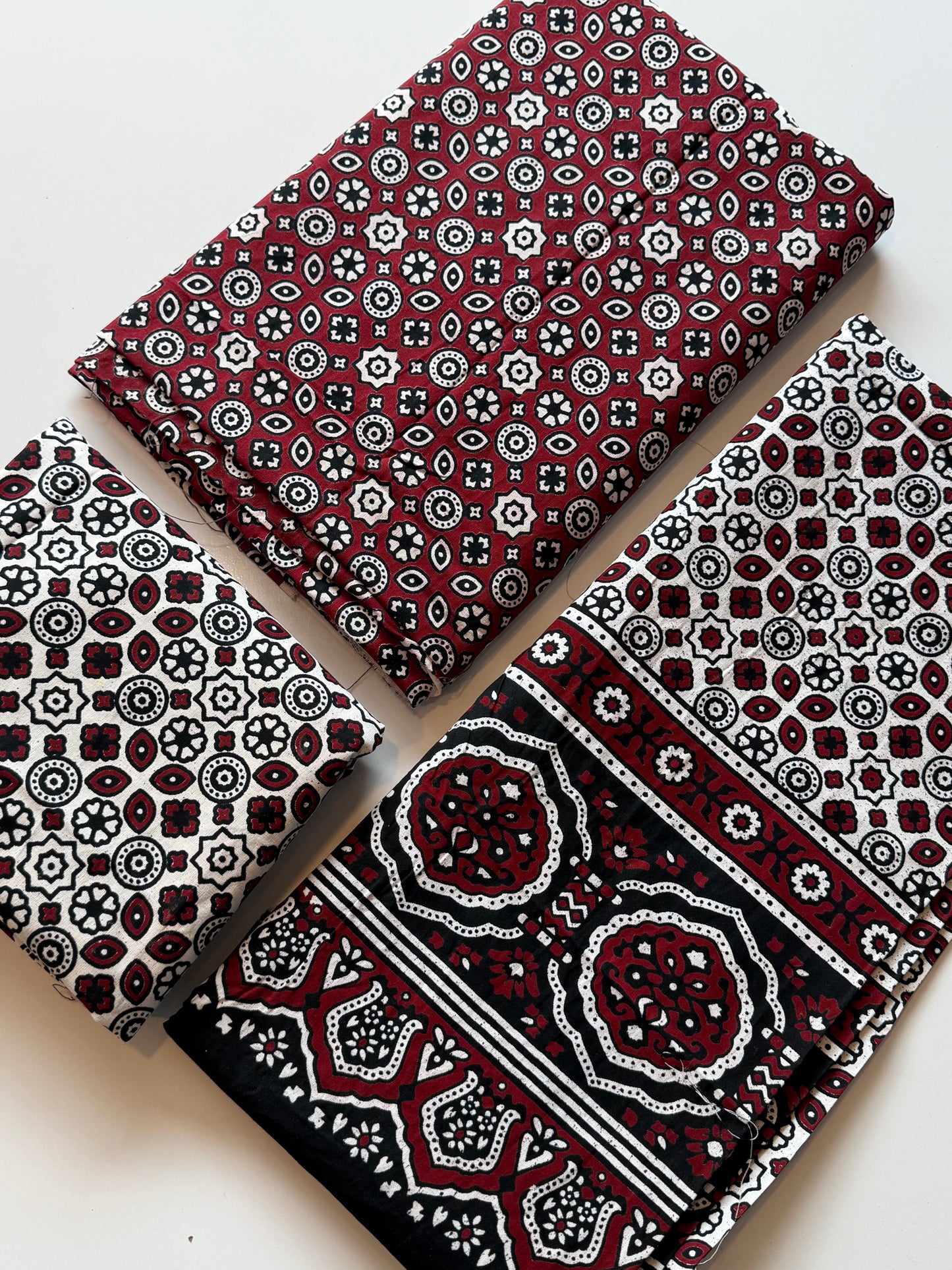 Ajrak Cotton Block Printed 3 Piece Unstitched Suit 25% OFF