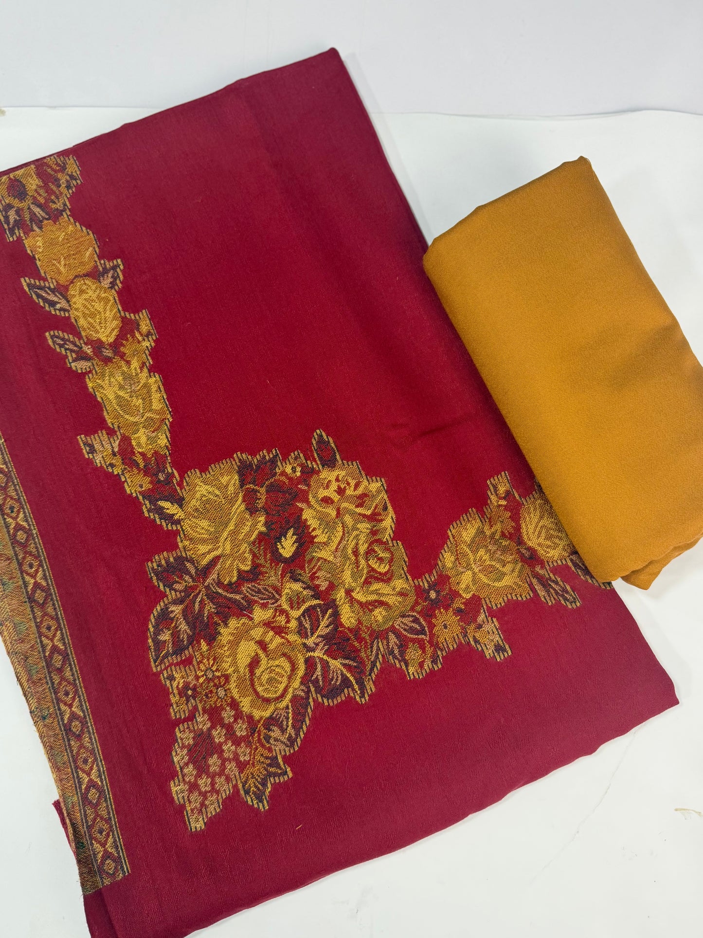3 Piece Kani Shawl Suit | Plain Marina Suit With Kani Pashmina Shawl Perfect Gift