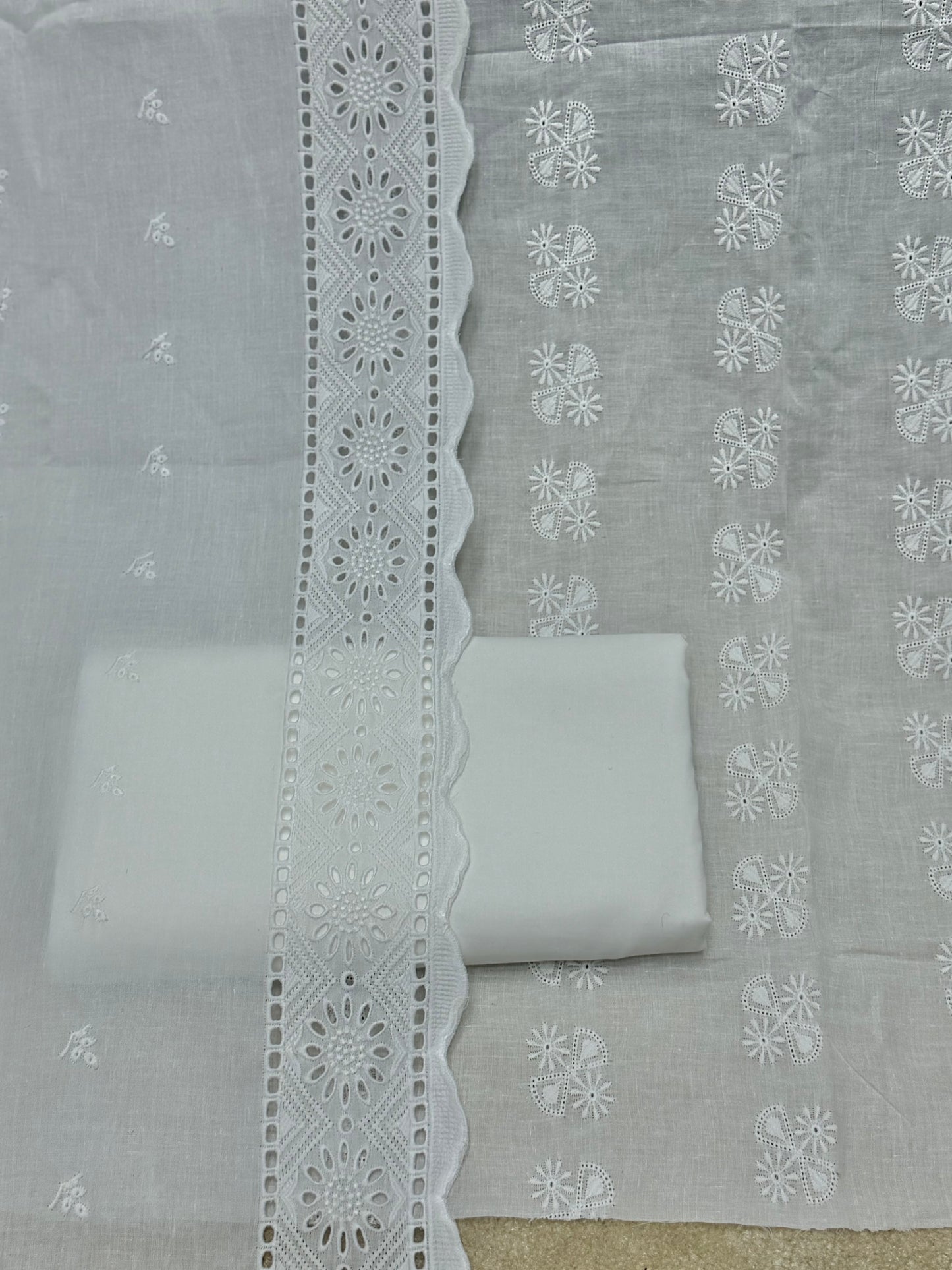 3 Piece Allover Chikankari Lawn Suit | Lawn Embroidered Dupatta
