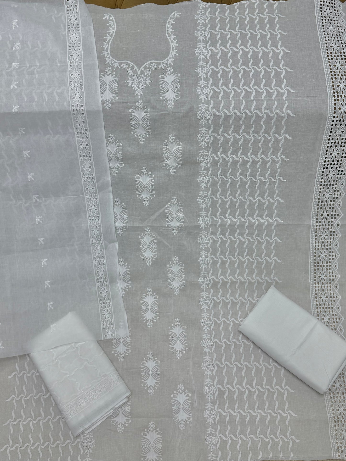 3 Piece Gala Daman Chikankari Lawn Suit | Lawn Embroidered Dupatta