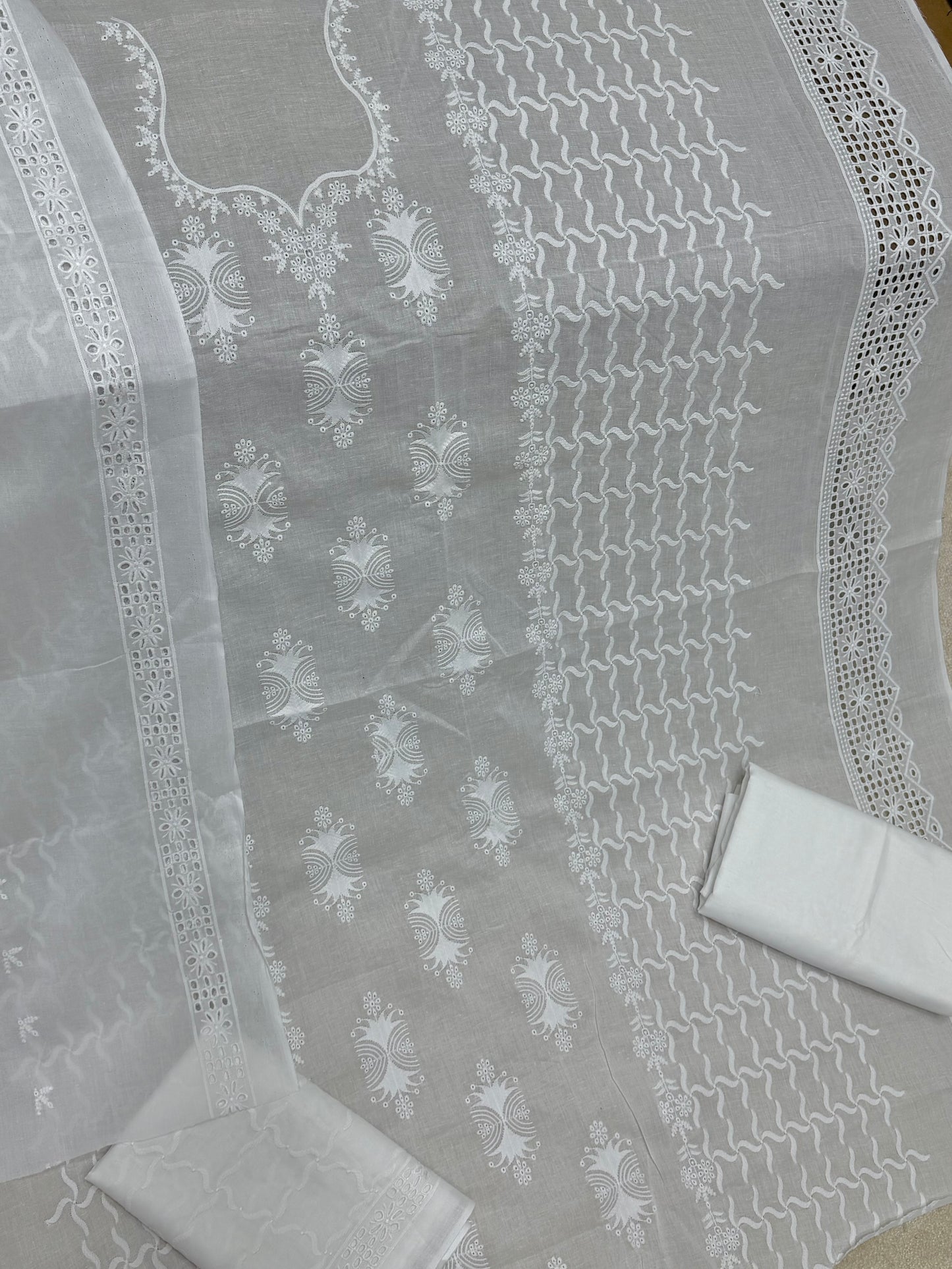 3 Piece Gala Daman Chikankari Lawn Suit | Lawn Embroidered Dupatta