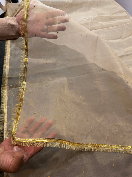 Fancy Masoori Stone Work Dupatta 4 Side Lace Work