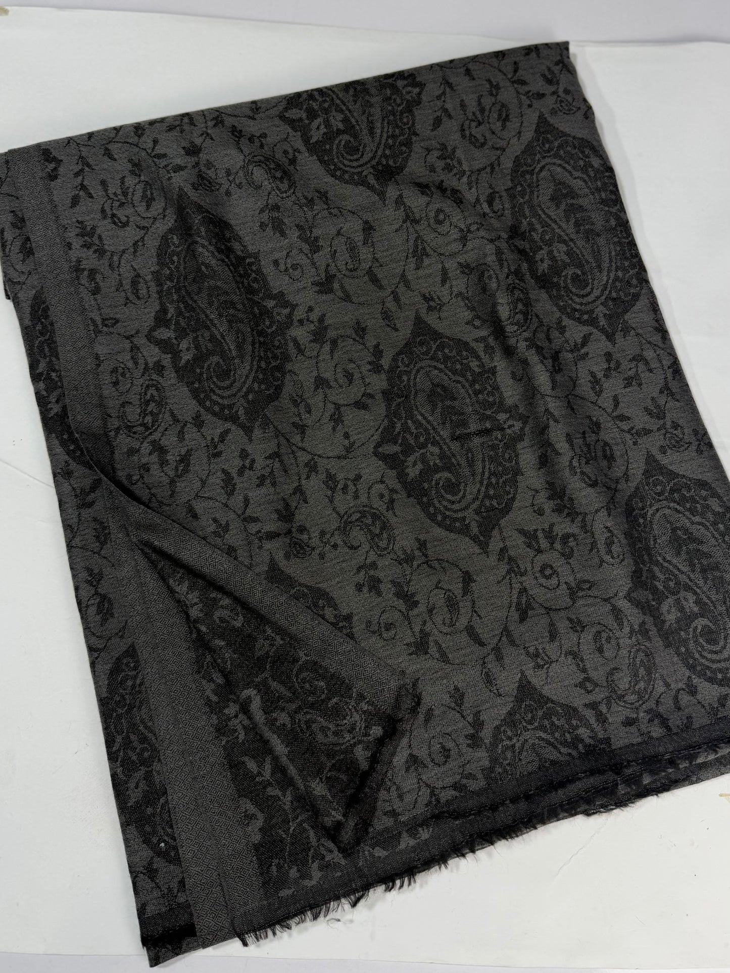 Plain Self Toosh Shawl | Self Design Plain Kashmiri Pure Shawl Perfect Gift | Dark Grey