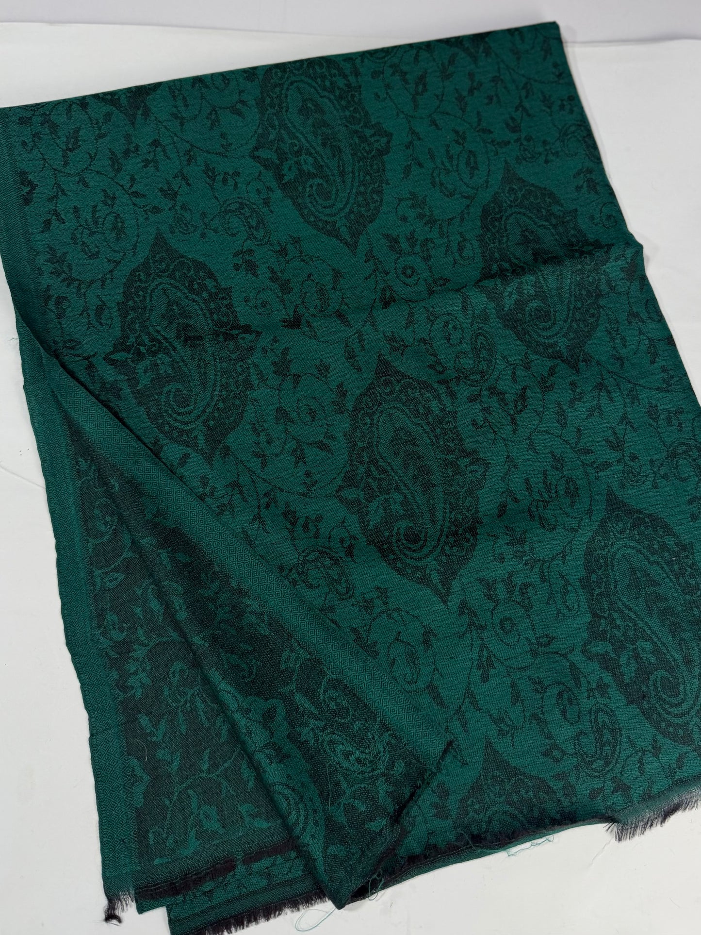 Plain Self Toosh Shawl | Self Design Plain Kashmiri Pure Shawl Perfect Gift | Sea Green