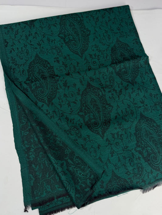 Plain Self Toosh Shawl | Self Design Plain Kashmiri Pure Shawl Perfect Gift | Sea Green