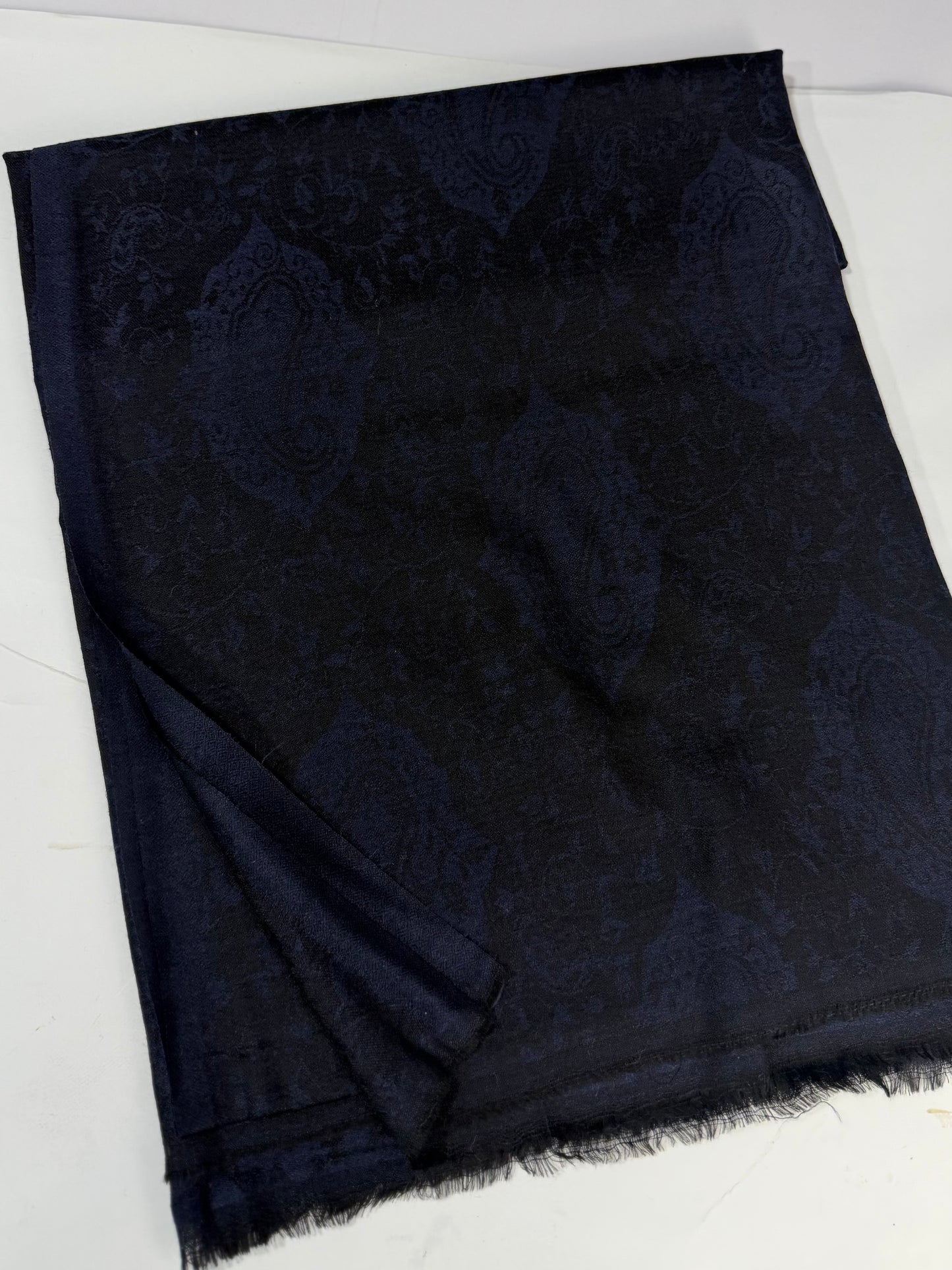 Plain Self Toosh Shawl | Self Design Plain Kashmiri Pure Shawl Perfect Gift | Black