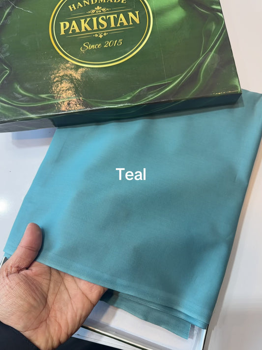 Gents Cotton Suit | Plain Supreme Cotton Burewala Suit | Teal