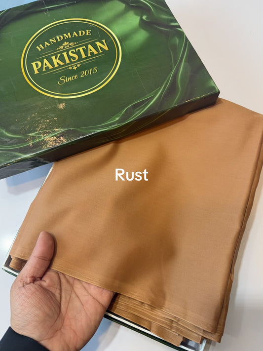 Gents Cotton Suit | Plain Supreme Cotton Burewala Suit | Rust