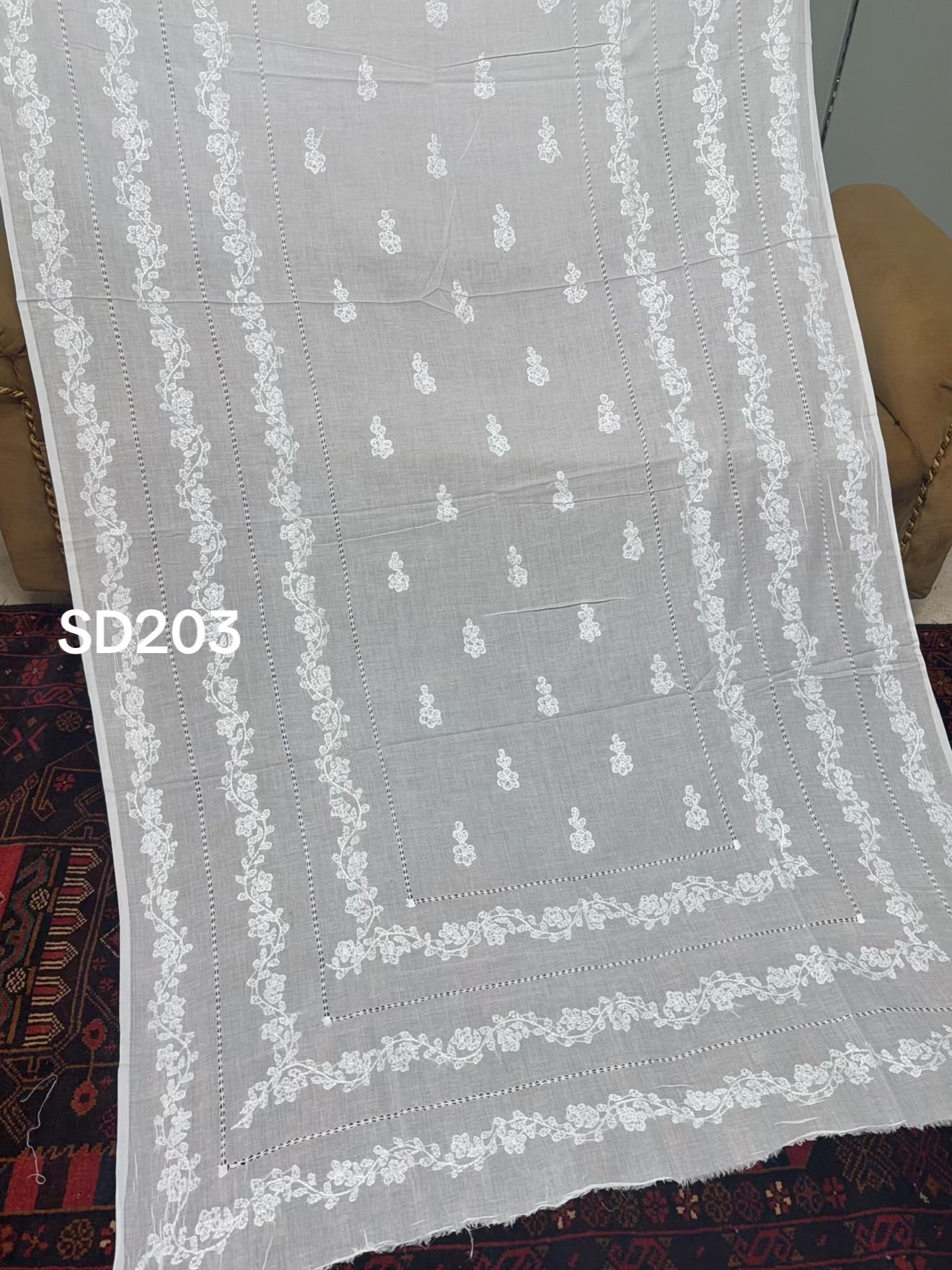Shadow Work Beautiful Handmade Dupatta Shawl Perfect Gift | SD203