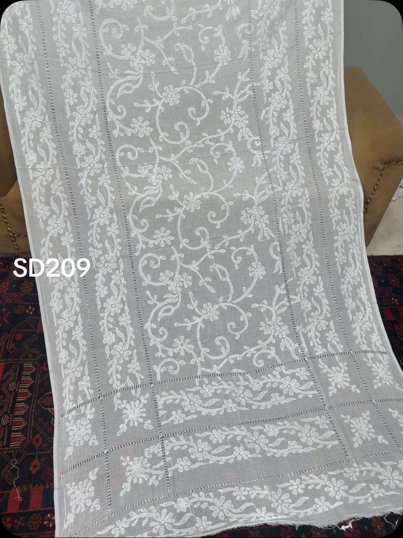 Shadow Work Beautiful Handmade Dupatta Shawl Perfect Gift | SD209