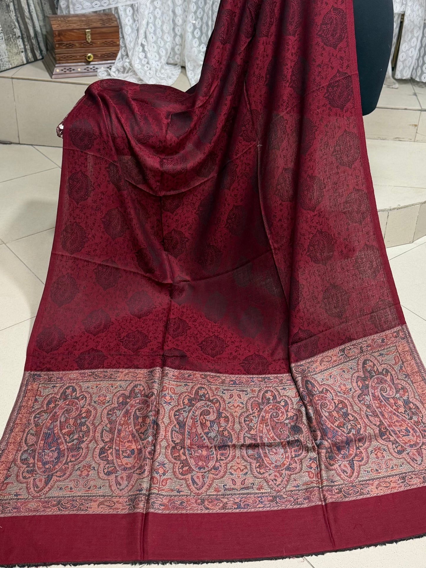 Self Toosh Kani Palla Shawl Made in Kashmir | Perfect Gift For Winters