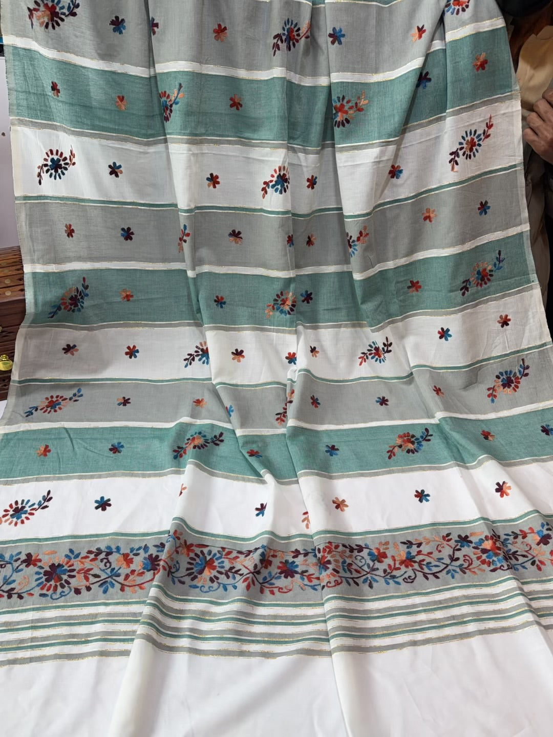 Handmade Lawn Shawl | Fine Thread Work Pure Lawn Shawl