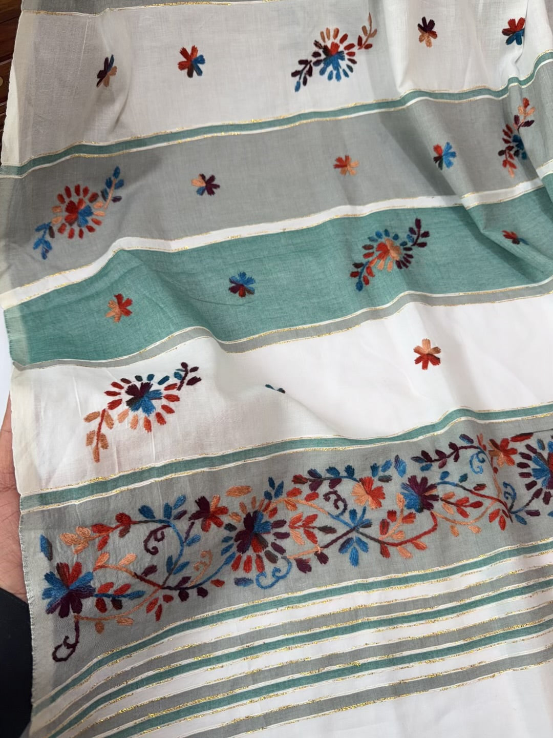 Handmade Lawn Shawl | Fine Thread Work Pure Lawn Shawl