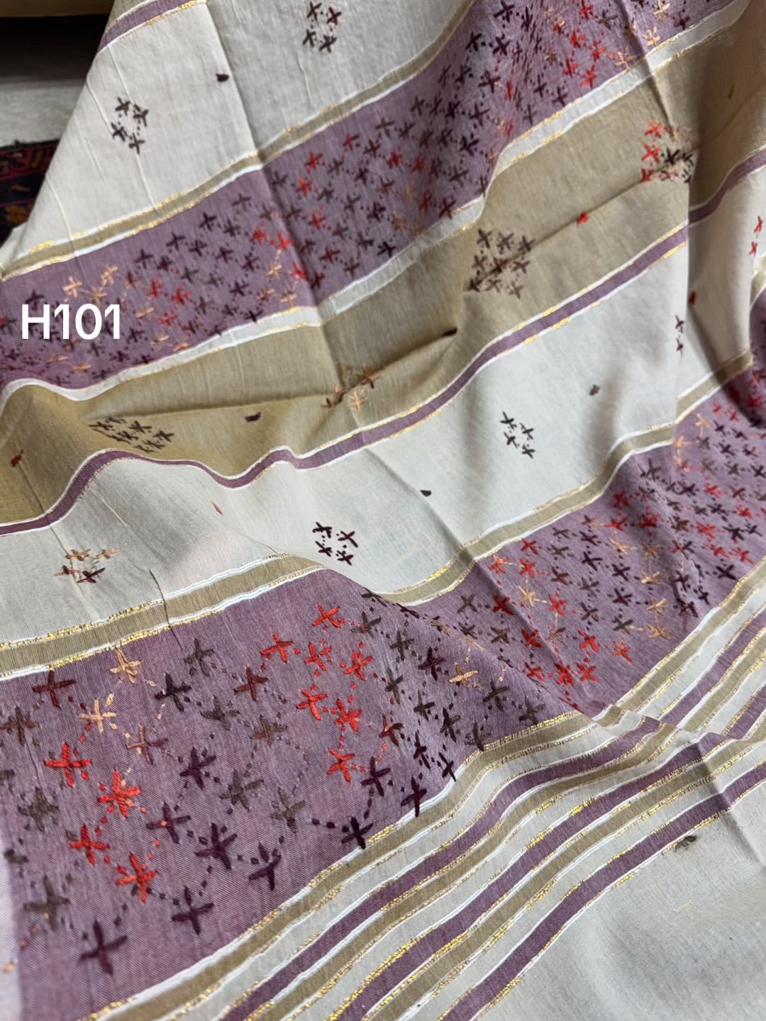 Handmade Lawn Shawl | Fine Thread Work Pure Lawn Shawl H101