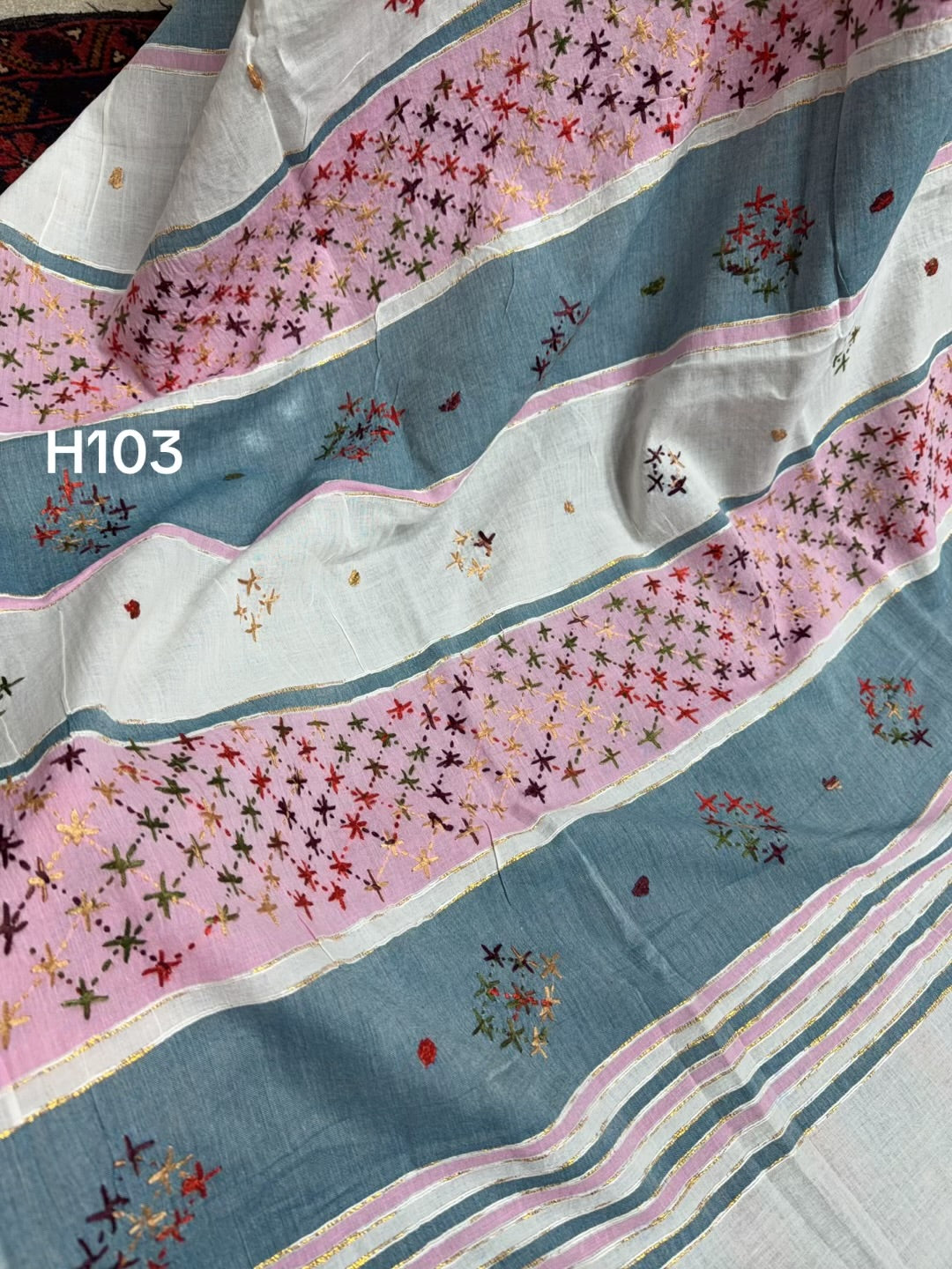 Handmade Lawn Shawl | Fine Thread Work Pure Lawn Shawl H103