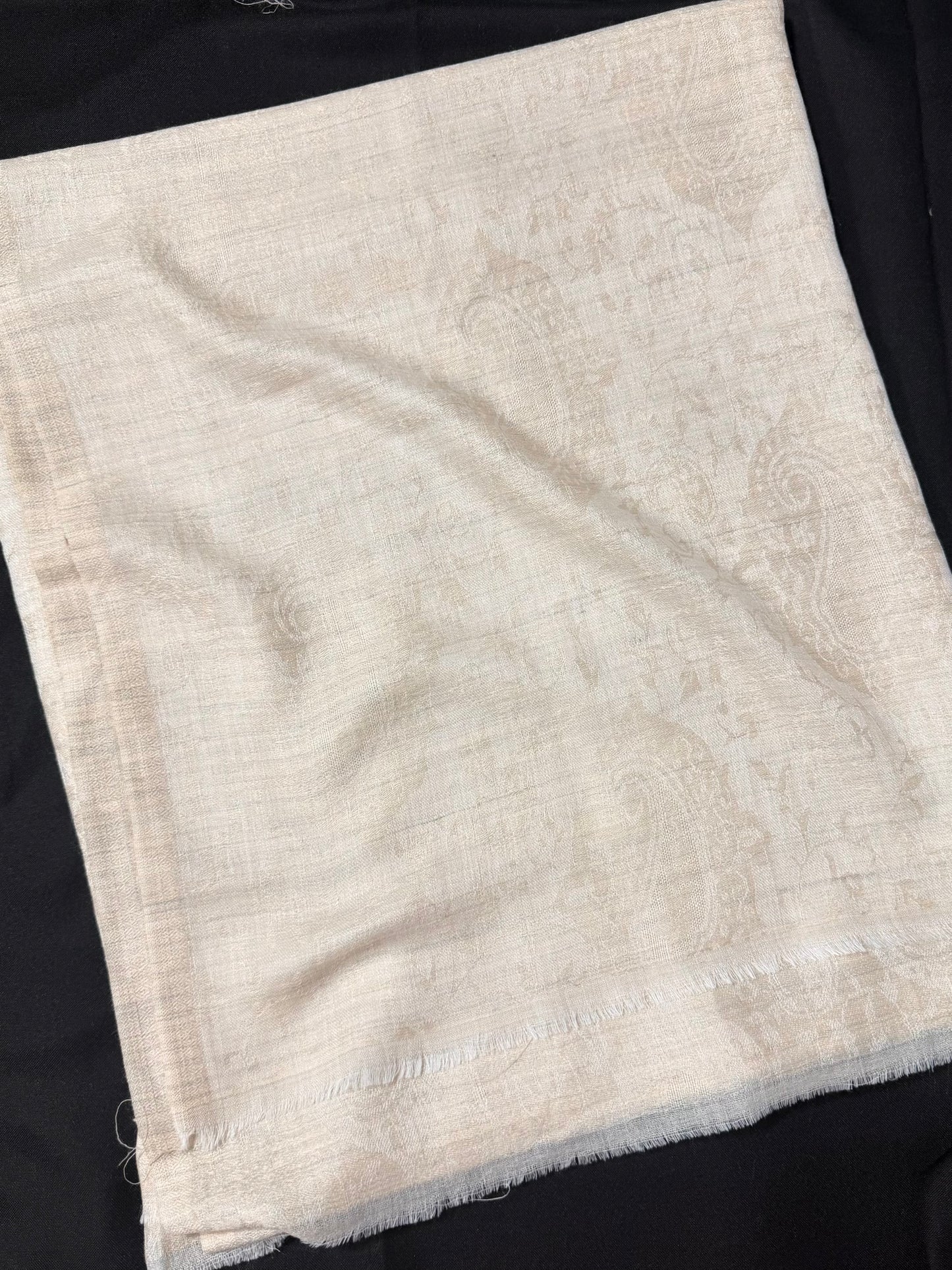 Plain Self Toosh Shawl | Self Design Plain Kashmiri Pure Shawl Perfect Gift | Light Skin