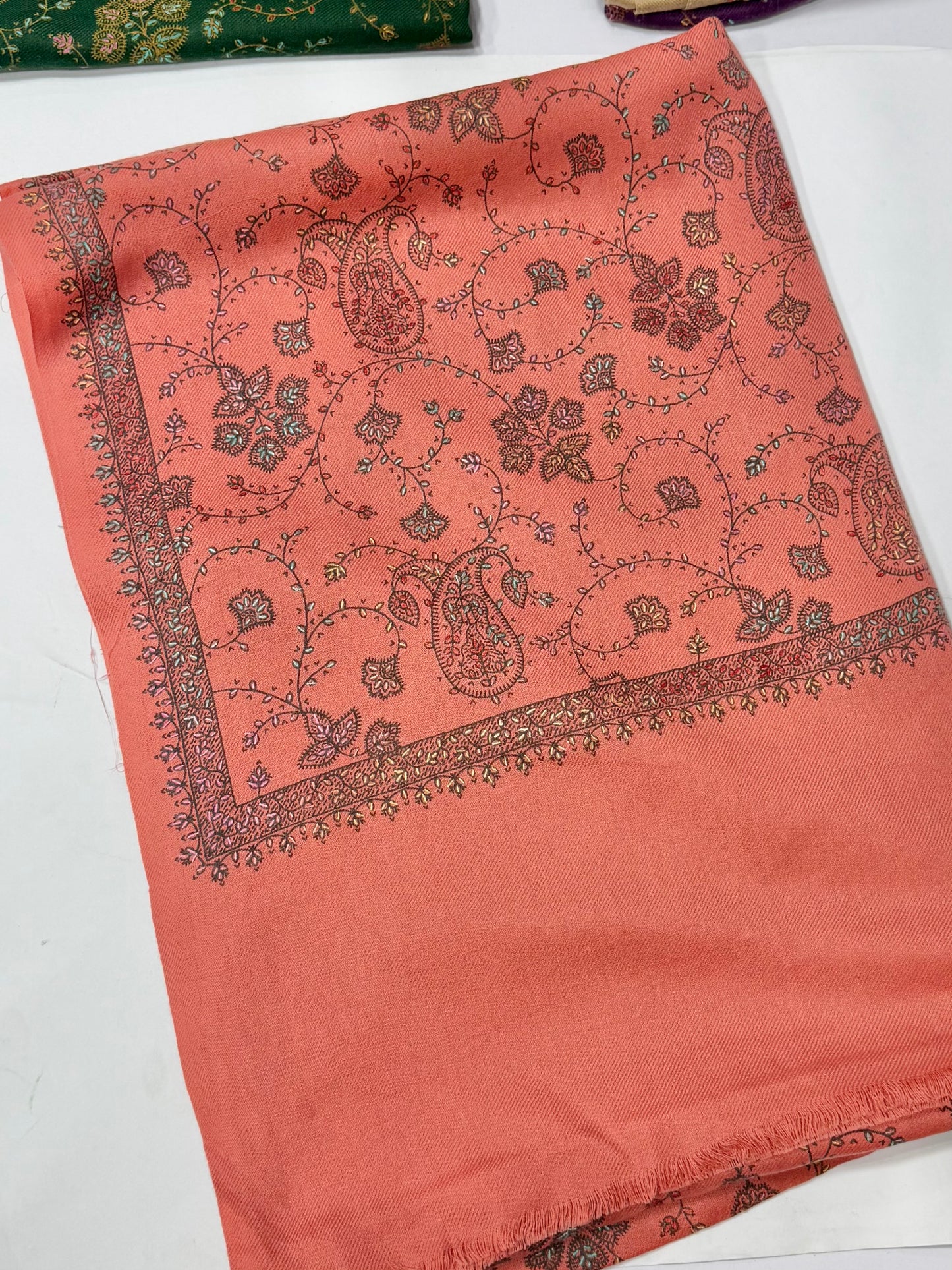 Pashmina Stole | Print and Embroidery in Sale Price Perfect for Gifts | Pink