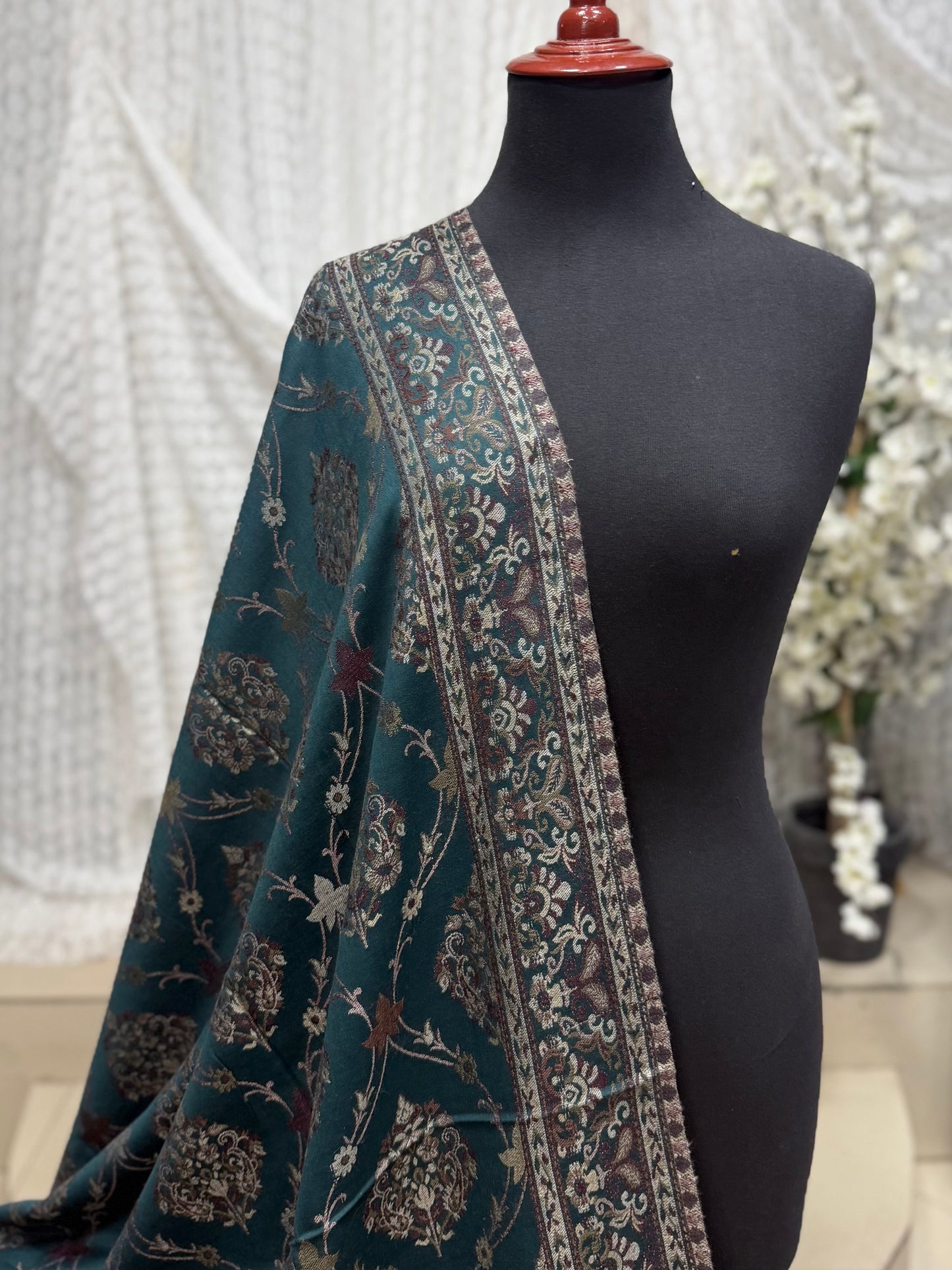 Pashmina Wool Multi Kani Shawl in Full Size | Multi Kani Work | ZInc