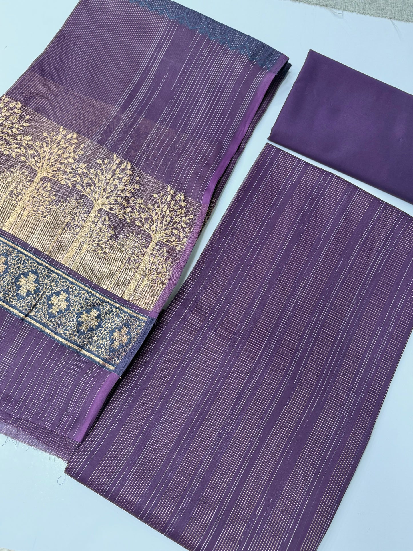 3 Piece Rangoli Lawn Suit With Lawn Kani Dupatta | Purple