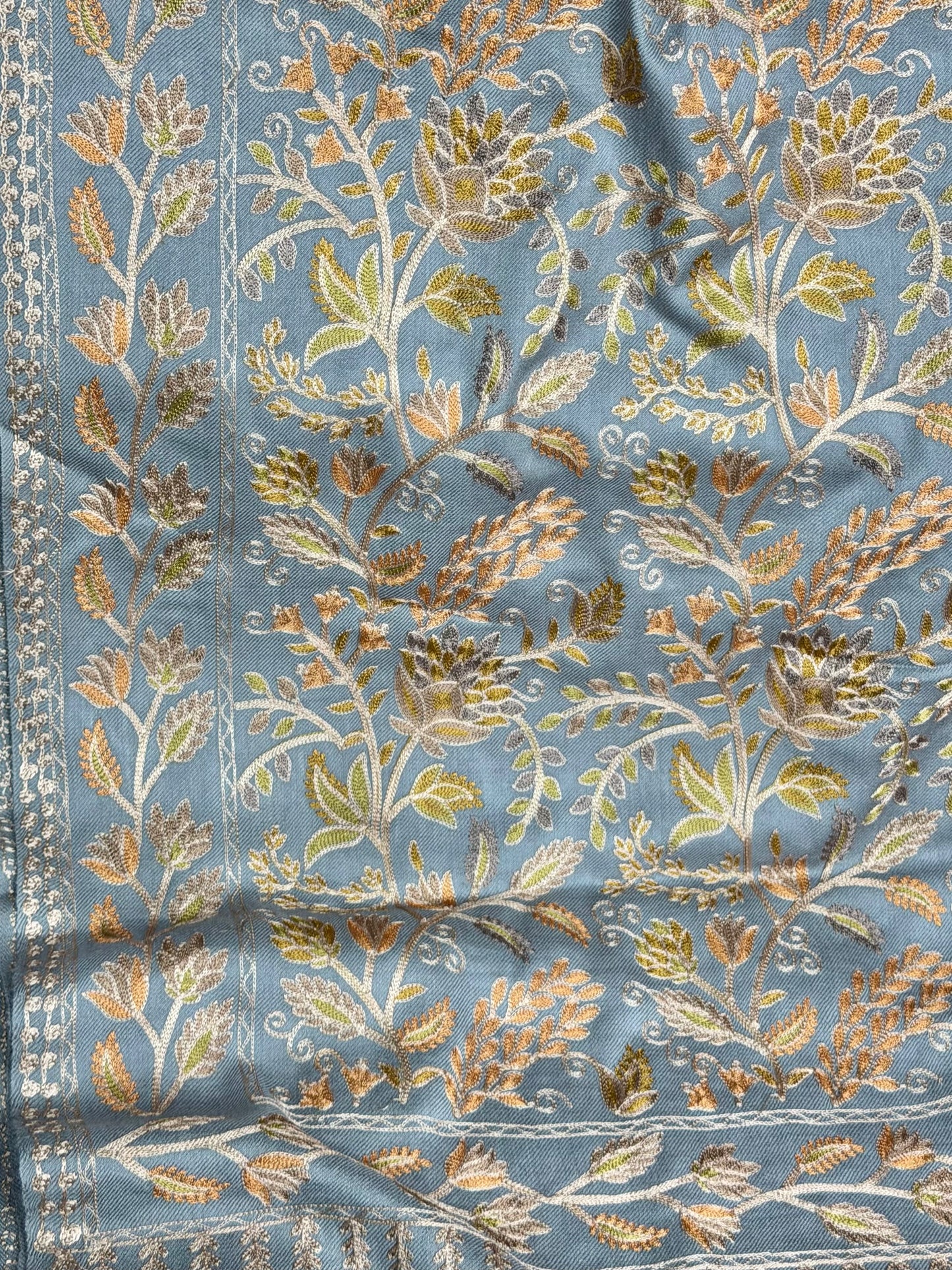 Kashmiri Jaal Shawl | Full Embroidered Shawl Resham Work Aar Embroidery