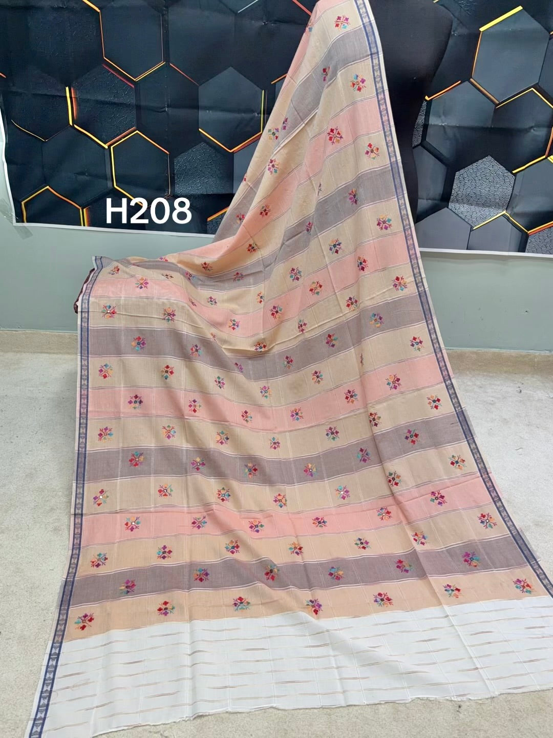 Handmade Lawn Shawl | Fine Thread Work Pure Lawn Shawl H208