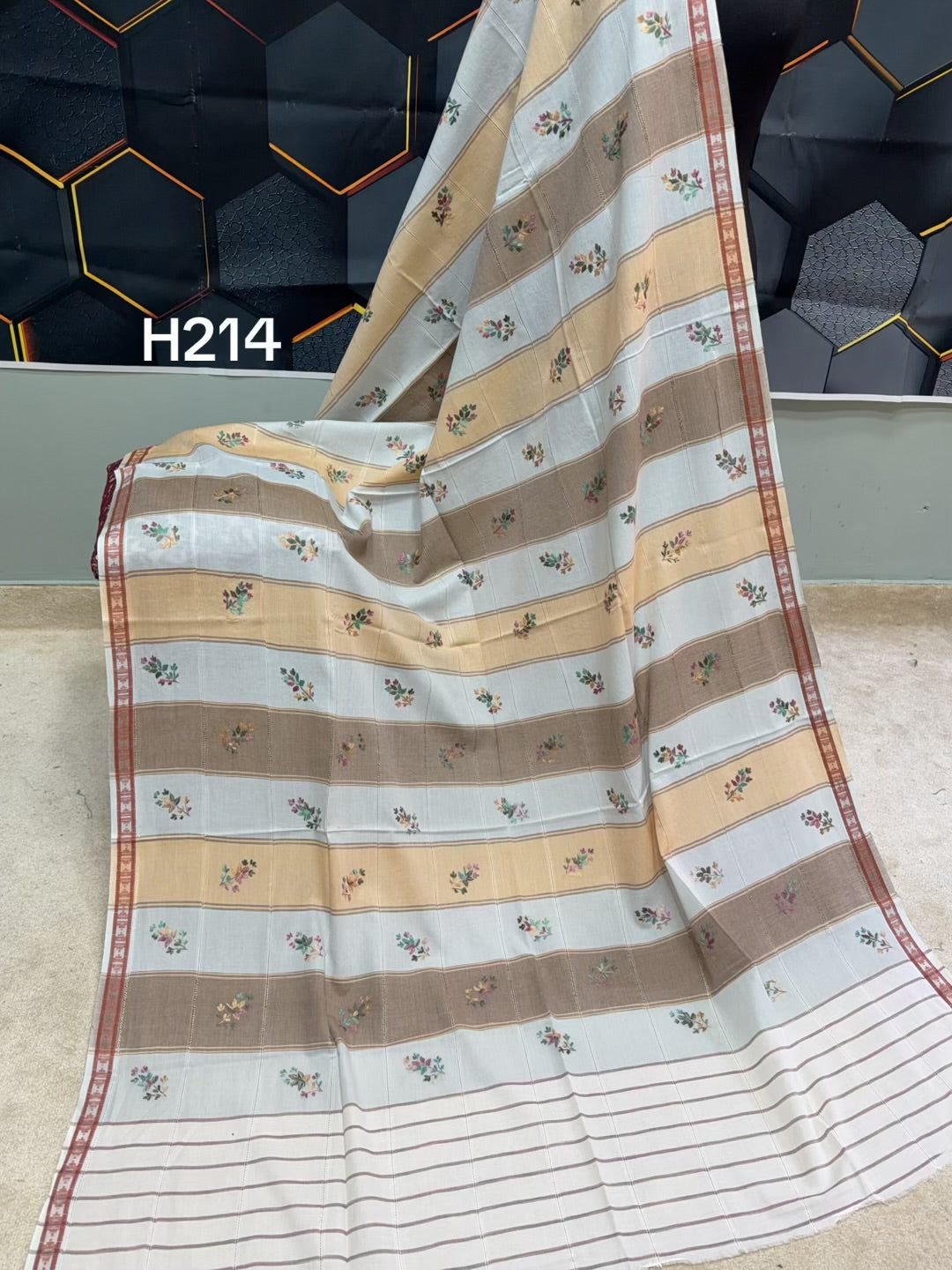 Handmade Lawn Shawl | Fine Thread Work Pure Lawn Shawl H214