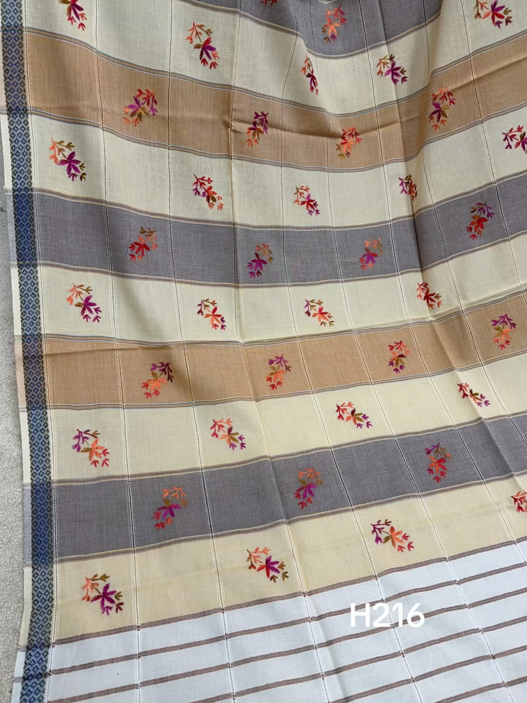 Handmade Lawn Shawl | Fine Thread Work Pure Lawn Shawl H216