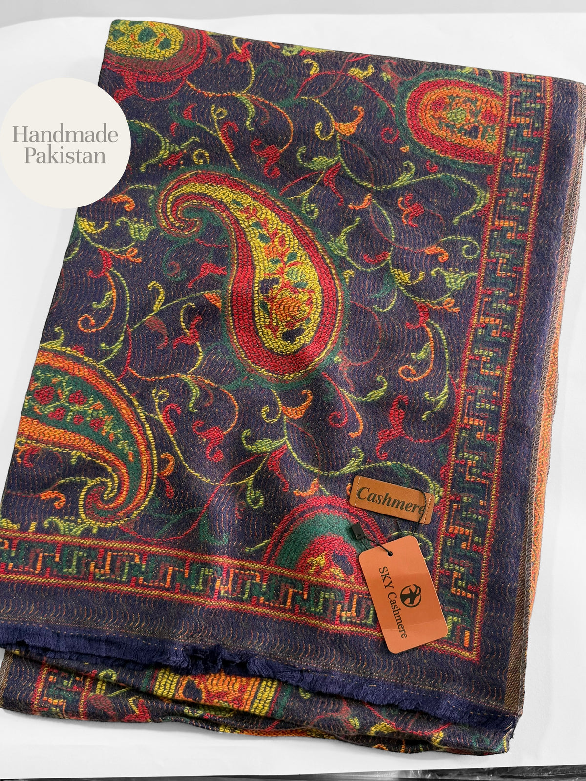 Kani Shawl | Sky Cashmere Pure Wool Shawl Perfect Soft Material for Winter | Blue