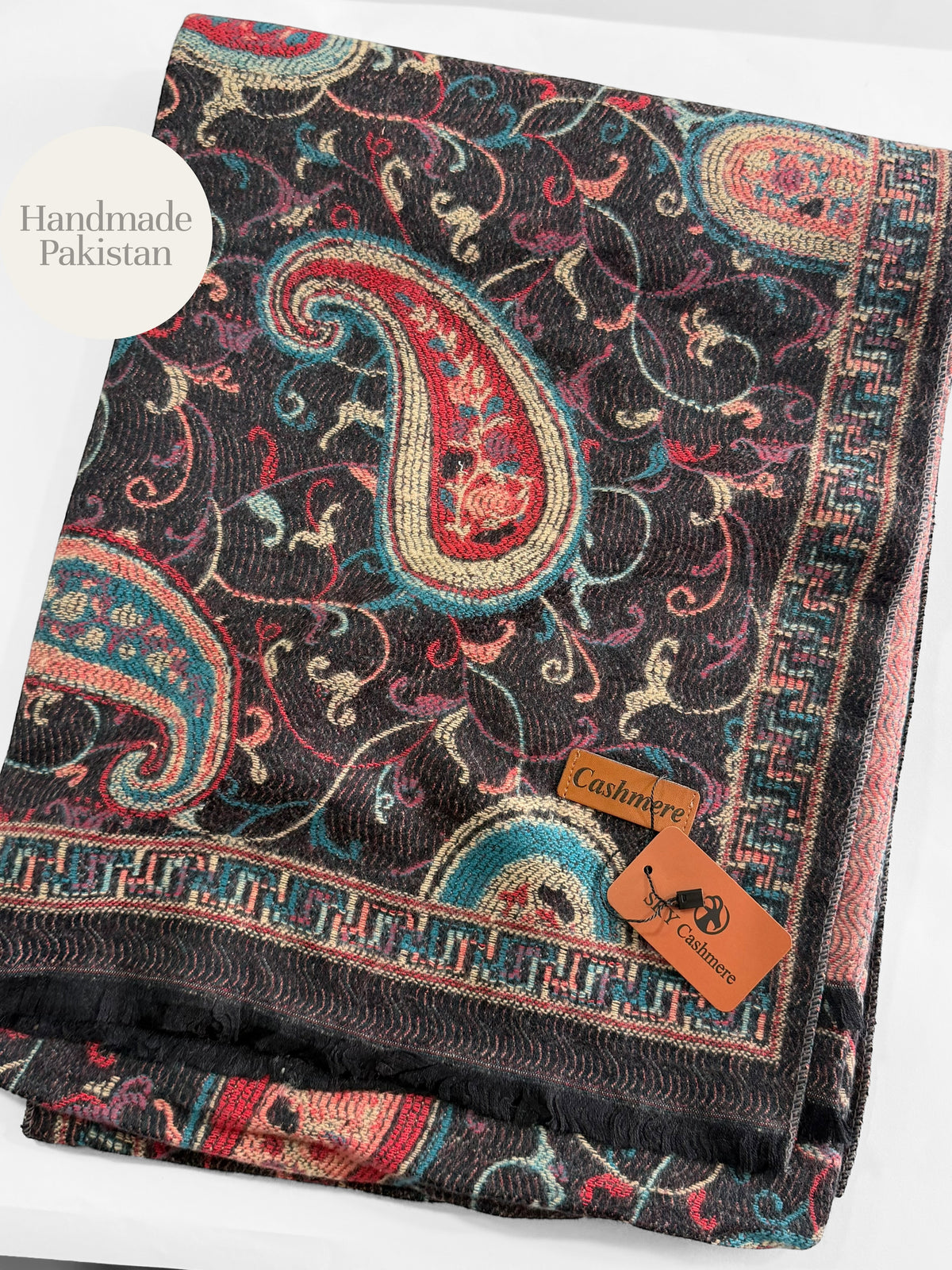 Kani Shawl | Sky Cashmere Pure Wool Shawl Perfect Soft Material for Winter | Black