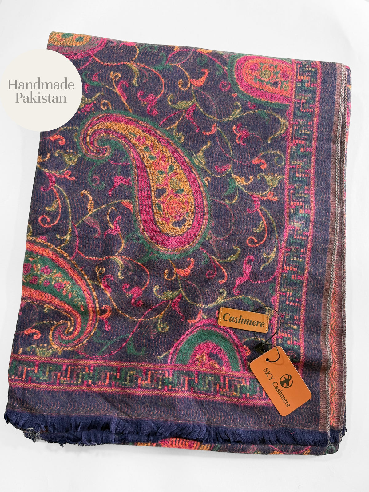 Kani Shawl | Sky Cashmere Pure Wool Shawl Perfect Soft Material for Winter | Dark Purple