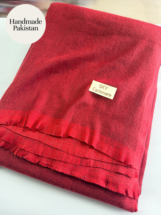 Sky Cashmere Plain Pashmina Shawl Perfect Soft Material for Winter | Maroon