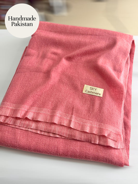 Sky Cashmere Plain Pashmina Shawl Perfect Soft Material for Winter | Tea Pink