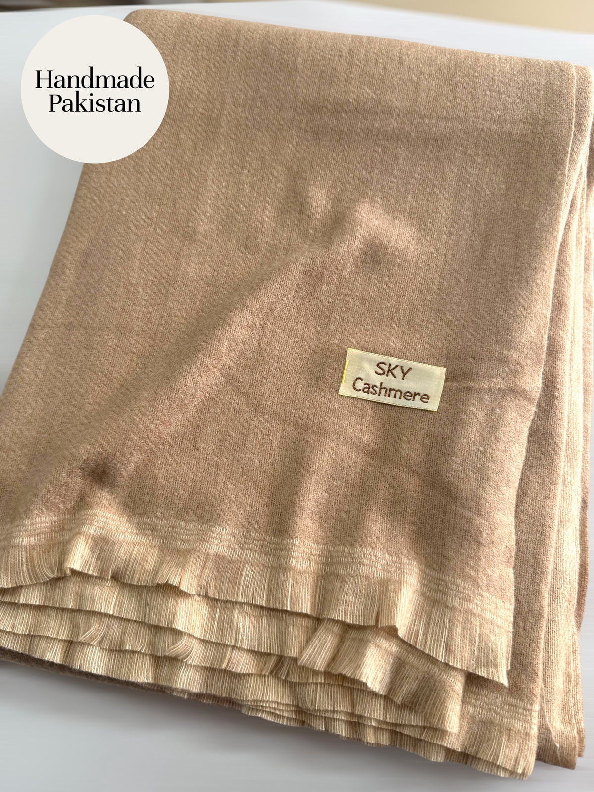 Sky Cashmere Plain Pashmina Shawl Perfect Soft Material for Winter | Light Skin